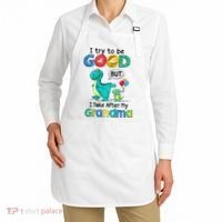 I Try To Be Good But I Take After My Grandma Cute Dinosaur Apron thumb 2