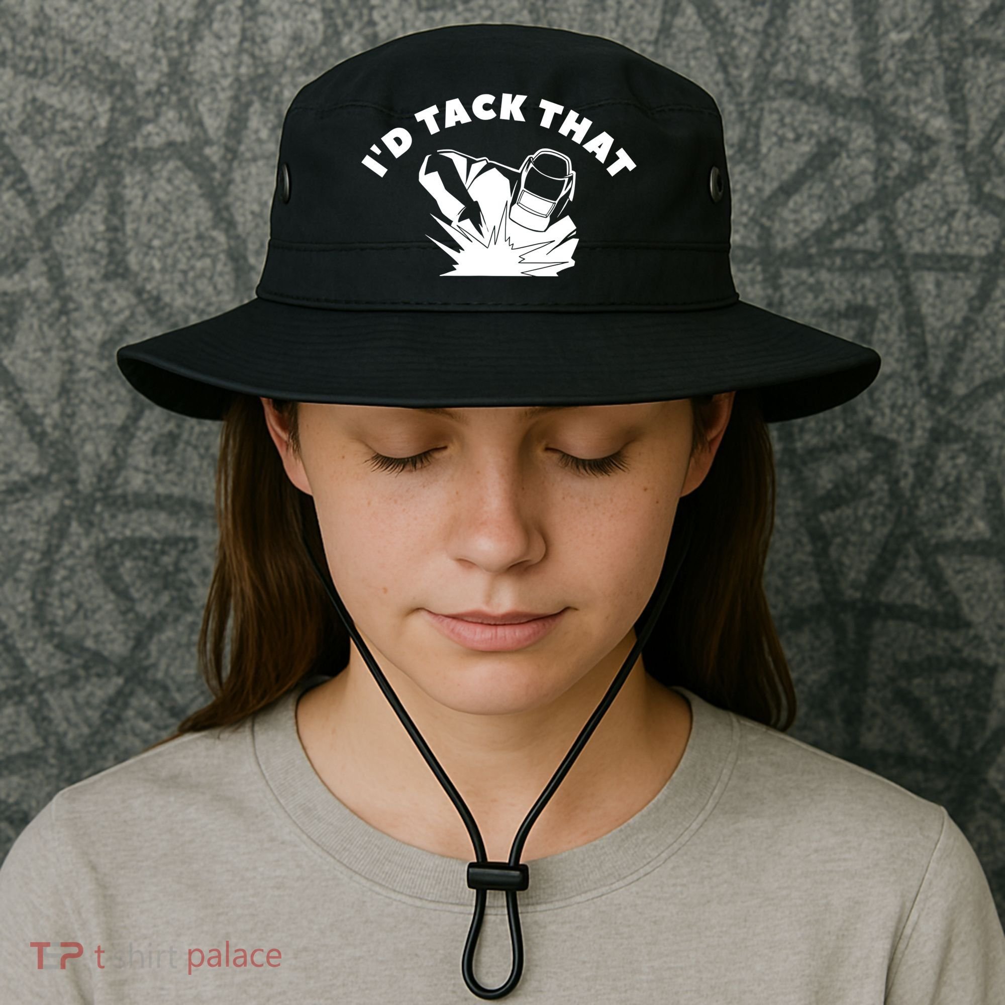 I'd Tack That Metal Worker Welder Welding Bucket Hat