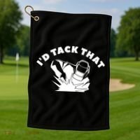 I'd Tack That Metal Worker Welder Welding Golf Towel thumb 1