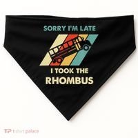 I Took The Rhombus Funny Math Nerd Funny Math Gift USA-Made Doggie Bandana thumb 0