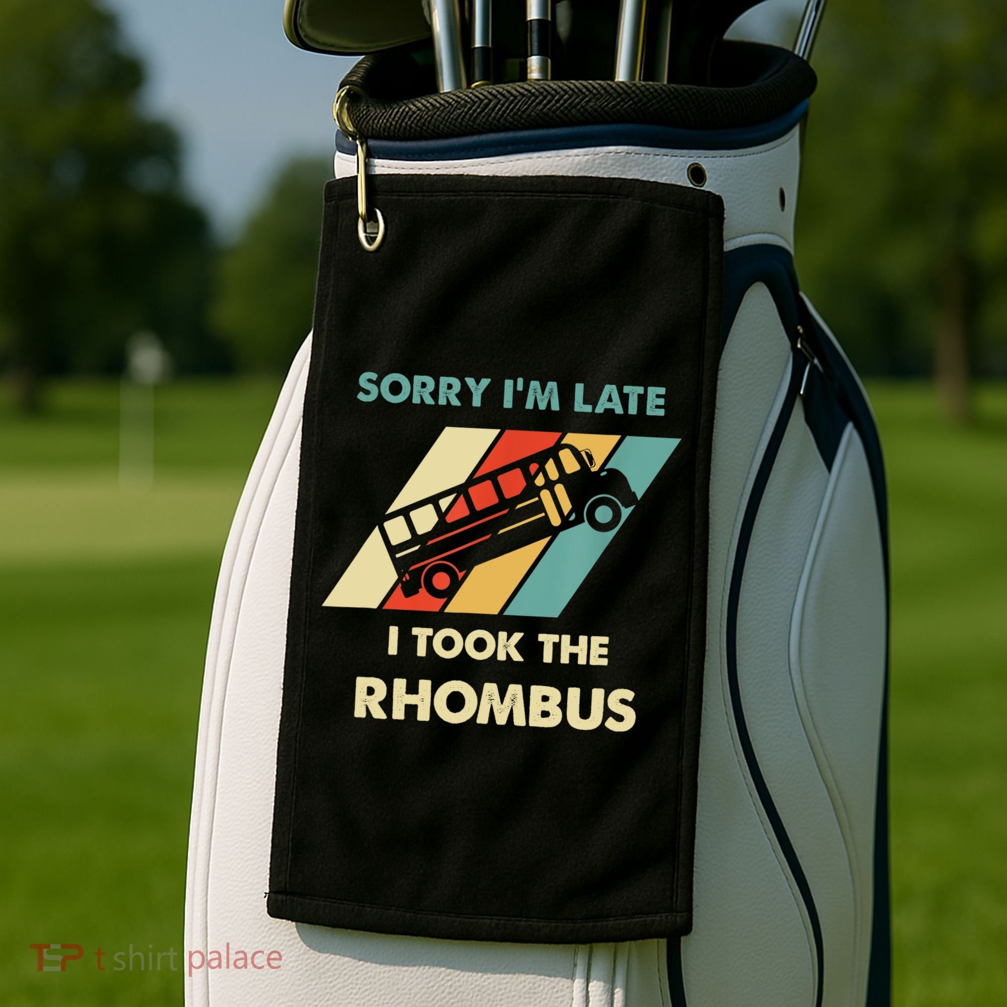 I Took The Rhombus Funny Math Nerd Funny Math Gift Golf Towel