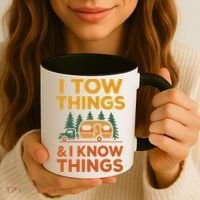 I Tow Things And I Know Things Fathers Day Coffee Mug thumb 3