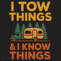 I Tow Things And I Know Things Fathers Day Beanie thumb 2