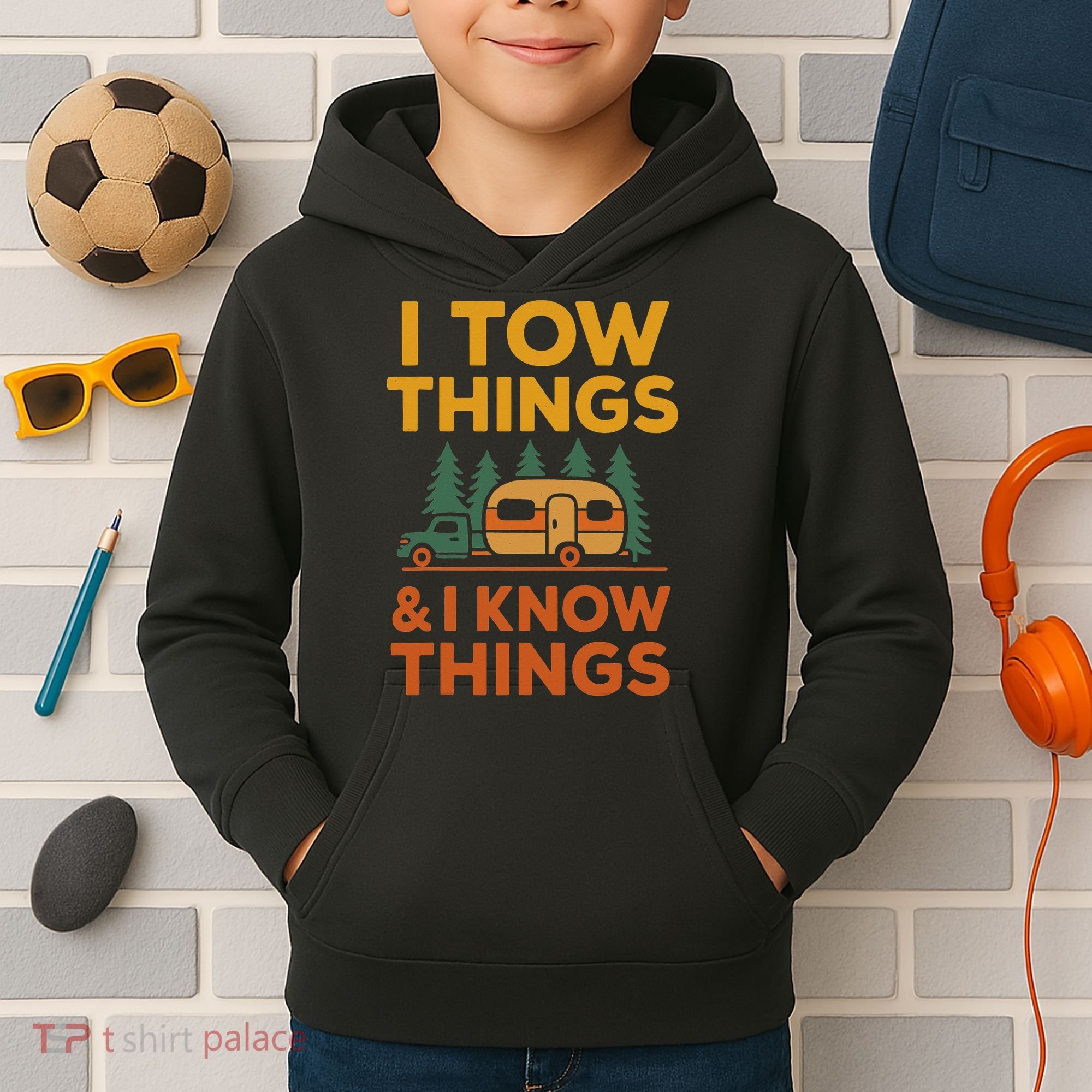 I Tow Things And I Know Things Fathers Day Kids Hoodie