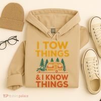 I Tow Things And I Know Things Fathers Day Hoodie thumb 4
