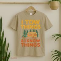 I Tow Things And I Know Things Fathers Day T-Shirt thumb 2