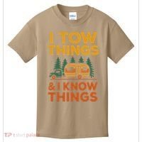 I Tow Things And I Know Things Fathers Day Kids T-Shirt thumb 0