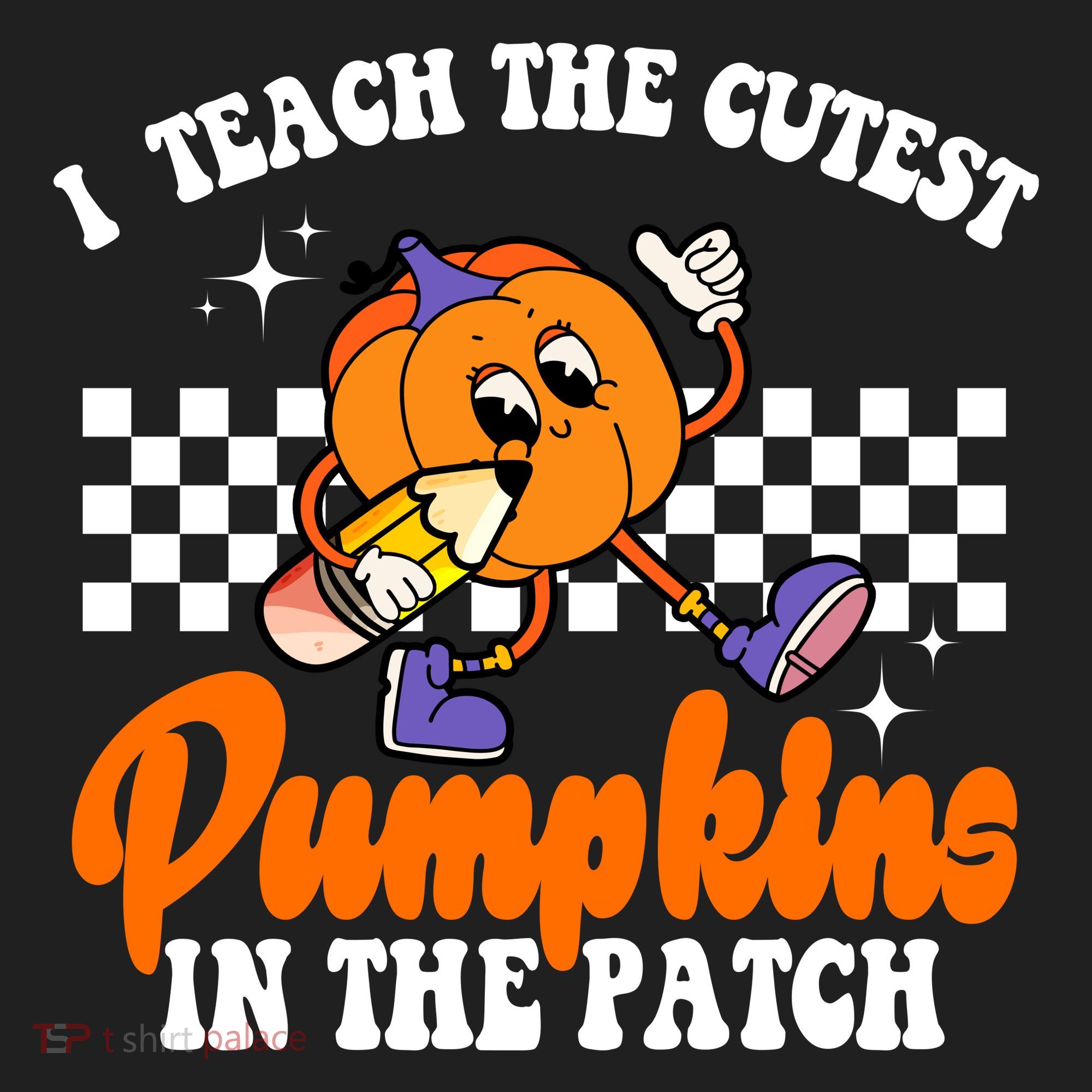 I Teach The Cutest Pumpkins Retro Teacher Halloween Women's Sweatshirt