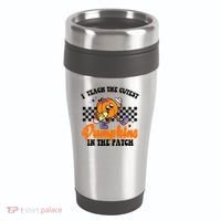 I Teach The Cutest Pumpkins Retro Teacher Halloween 16oz Travel Tumbler thumb 0