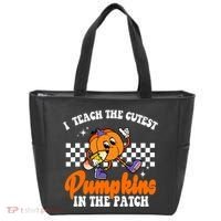 I Teach The Cutest Pumpkins Retro Teacher Halloween Tote Bag thumb 0