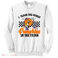 I Teach The Cutest Pumpkins Retro Teacher Halloween Sweatshirt thumb 0