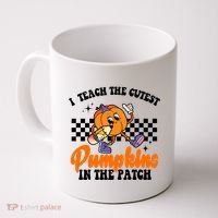 I Teach The Cutest Pumpkins Retro Teacher Halloween Coffee Mug thumb 0