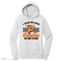 I Teach The Cutest Pumpkins Retro Teacher Halloween Women's Hoodie thumb 0