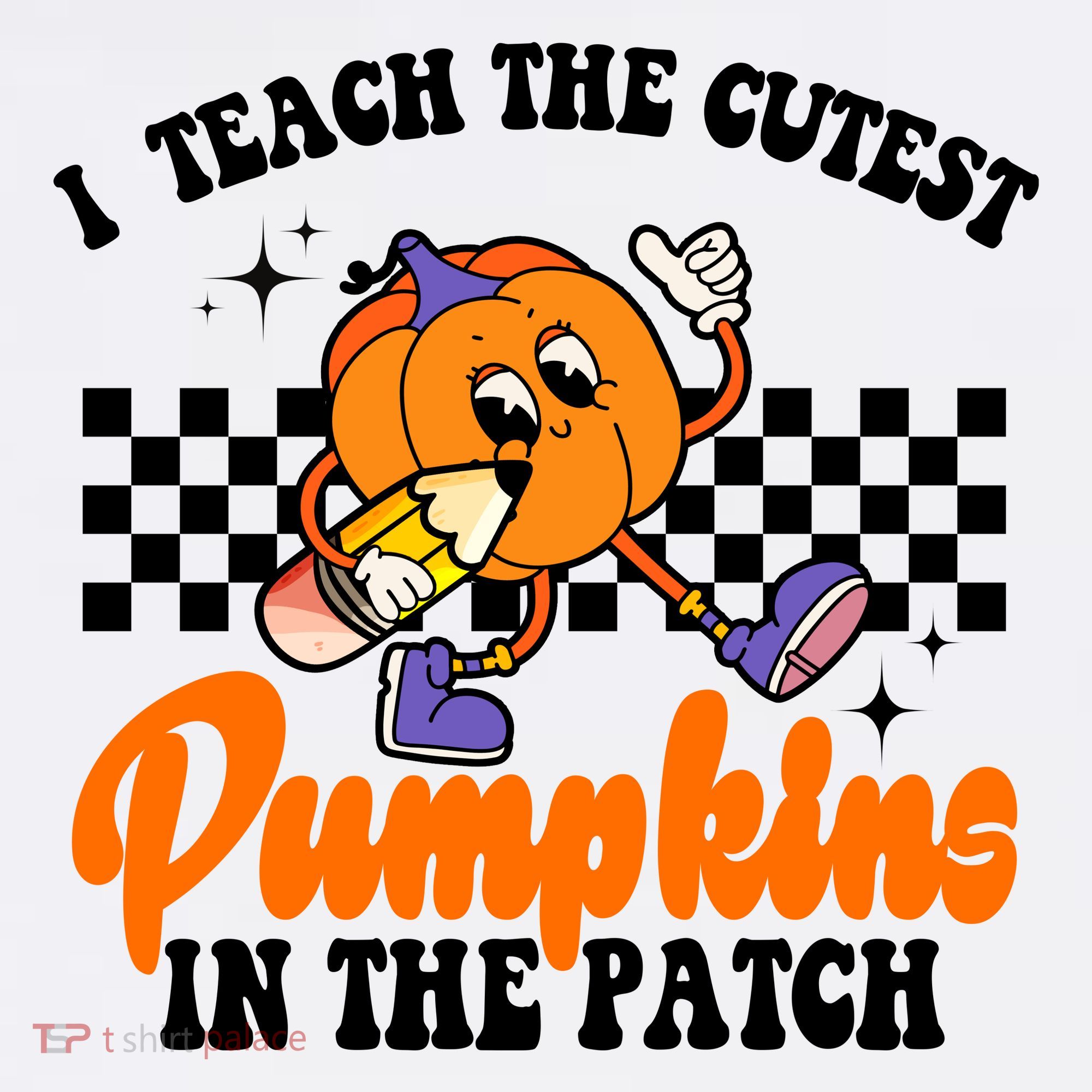 I Teach The Cutest Pumpkins Retro Teacher Halloween Women's Hoodie