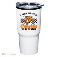 I Teach The Cutest Pumpkins Retro Teacher Halloween Tumbler thumb 0