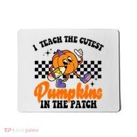 I Teach The Cutest Pumpkins Retro Teacher Halloween Mousepad thumb 0