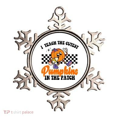 I Teach The Cutest Pumpkins Retro Teacher Halloween Ornament