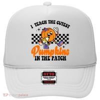 I Teach The Cutest Pumpkins Retro Teacher Halloween Hat thumb 0