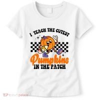 I Teach The Cutest Pumpkins Retro Teacher Halloween Women's T-Shirt thumb 0
