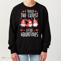 I Teach The Cutest Little Valentines Teacher Women's Sweatshirt thumb 0