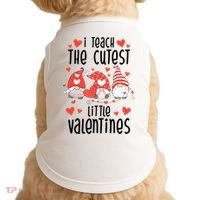 I Teach The Cutest Little Valentines Teacher Doggie Tank thumb 0