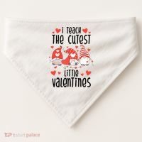 I Teach The Cutest Little Valentines Teacher USA-Made Doggie Bandana thumb 0