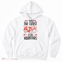 I Teach The Cutest Little Valentines Teacher Hoodie thumb 0