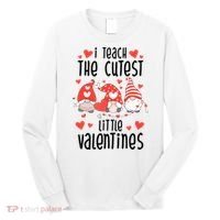 I Teach The Cutest Little Valentines Teacher Long Sleeve Shirt thumb 0