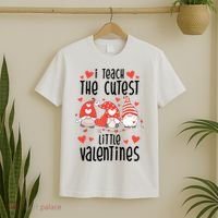 I Teach The Cutest Little Valentines Teacher T-Shirt thumb 2