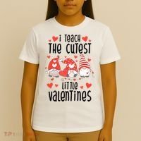 I Teach The Cutest Little Valentines Teacher T-Shirt thumb 4