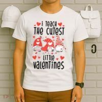 I Teach The Cutest Little Valentines Teacher T-Shirt thumb 6