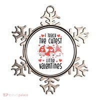 I Teach The Cutest Little Valentines Teacher Ornament thumb 0