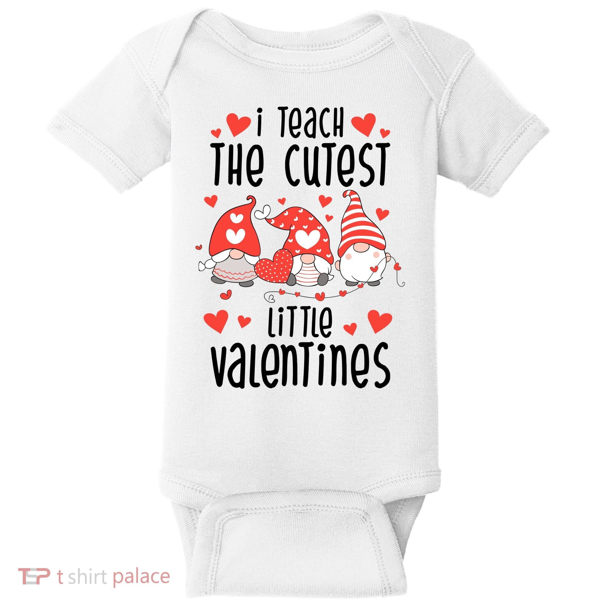 I Teach The Cutest Little Valentines Teacher Baby Bodysuit