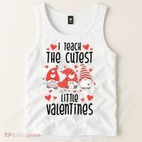 I Teach The Cutest Little Valentines Teacher Tank Top thumb 2