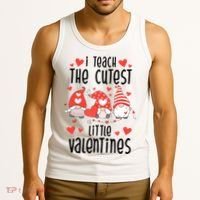 I Teach The Cutest Little Valentines Teacher Tank Top thumb 3