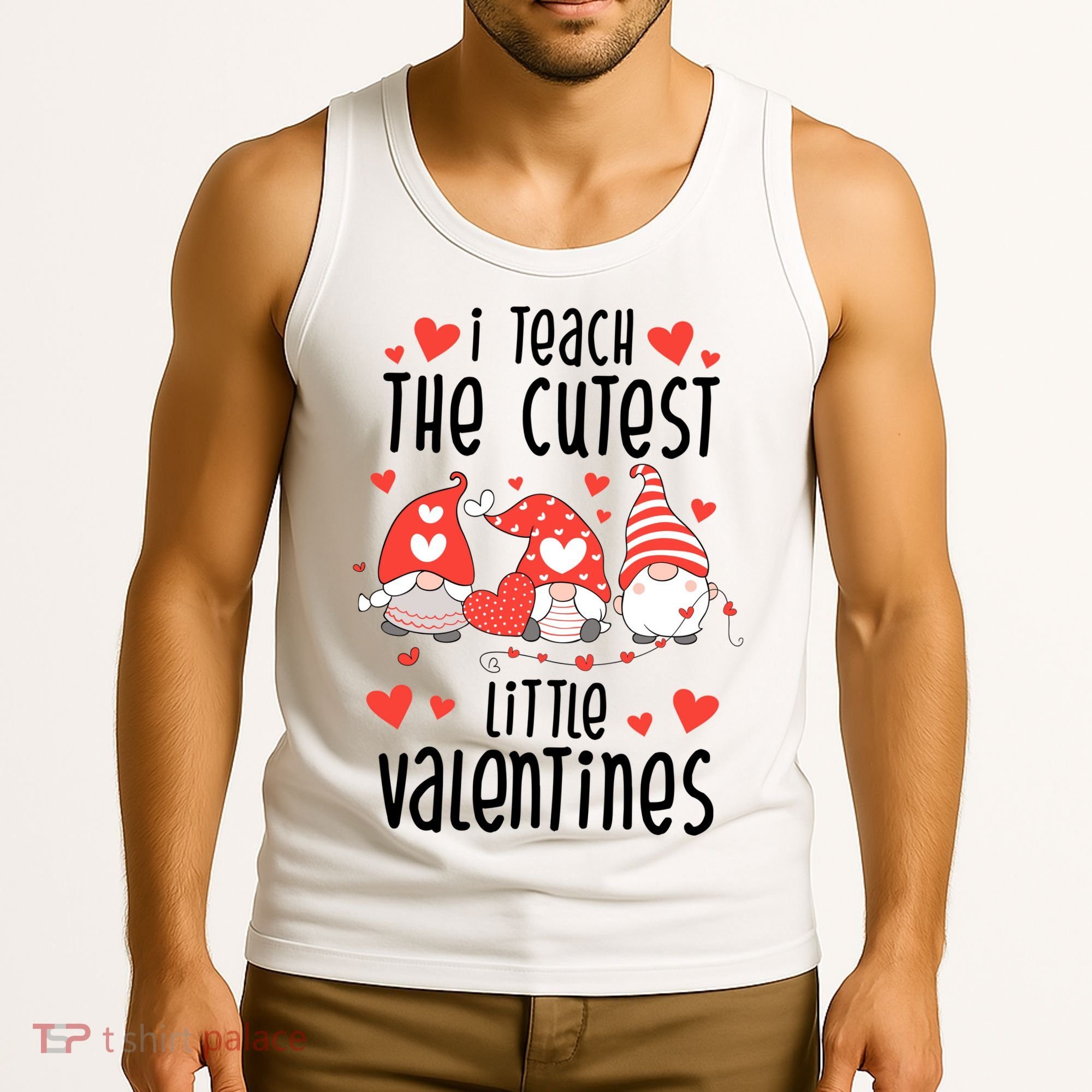 I Teach The Cutest Little Valentines Teacher Tank Top