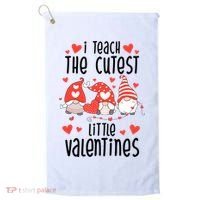 I Teach The Cutest Little Valentines Teacher Golf Towel thumb 0