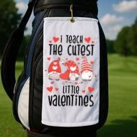 I Teach The Cutest Little Valentines Teacher Golf Towel thumb 2