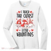 I Teach The Cutest Little Valentines Teacher Women's Long Sleeve Shirt thumb 0