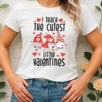 I Teach The Cutest Little Valentines Teacher Women's T-Shirt thumb 2