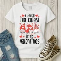 I Teach The Cutest Little Valentines Teacher Women's T-Shirt thumb 3
