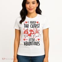I Teach The Cutest Little Valentines Teacher Women's T-Shirt thumb 4