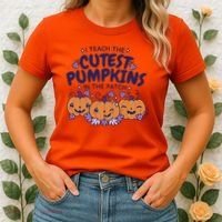 I Teach The Cutest Pumpkins In The Patch Women's T-Shirt thumb 2