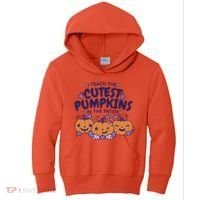 I Teach The Cutest Pumpkins In The Patch Kids Hoodie thumb 0
