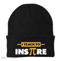 I Teach To Inspire Funny Math Teacher Mathematics Pi Day Gift Beanie thumb 0