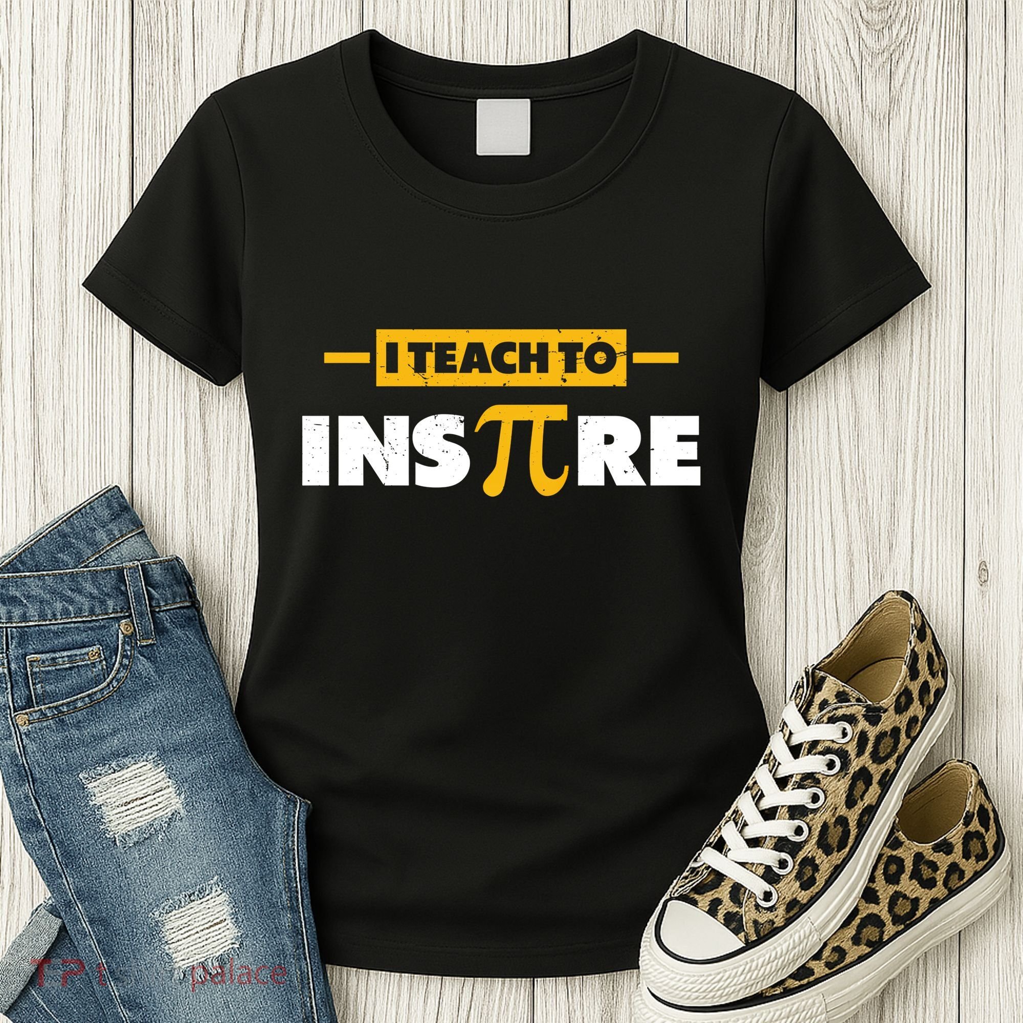 I Teach To Inspire Funny Math Teacher Mathematics Pi Day Gift Women's T-Shirt