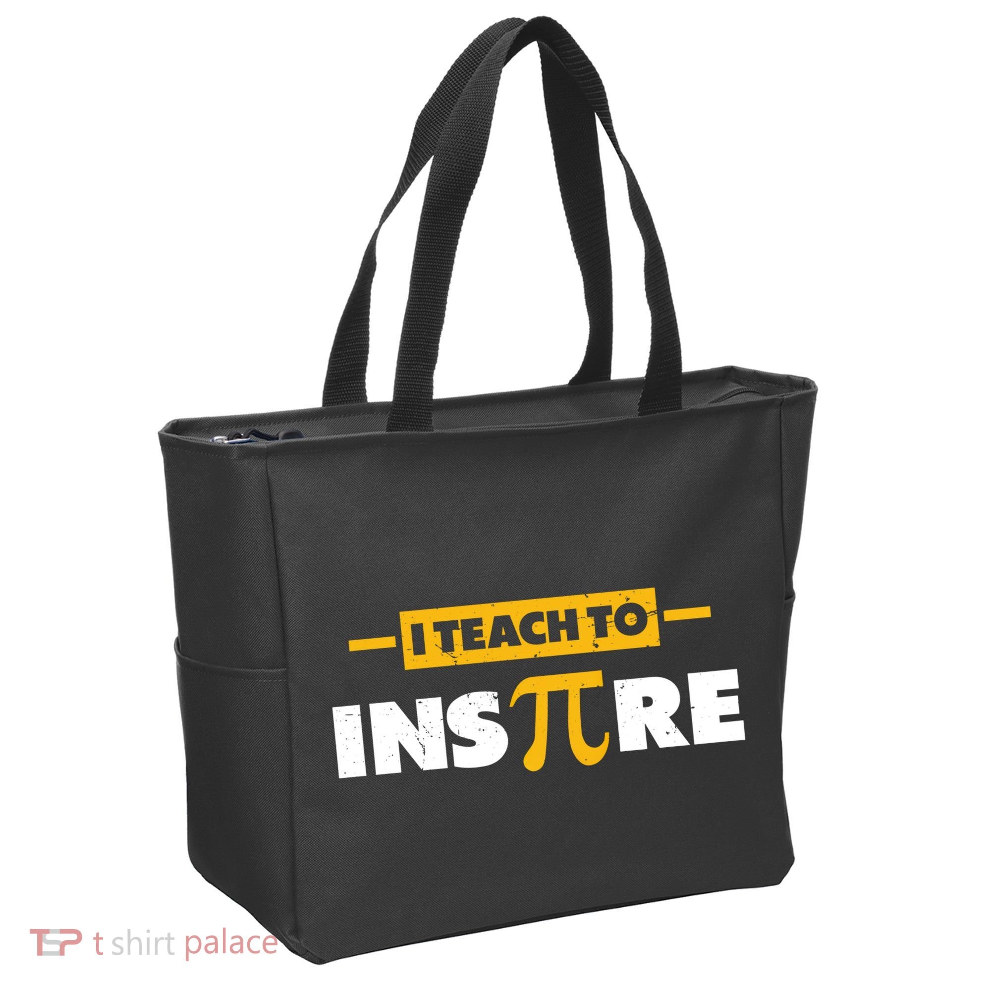 I Teach To Inspire Funny Math Teacher Mathematics Pi Day Gift Tote Bag