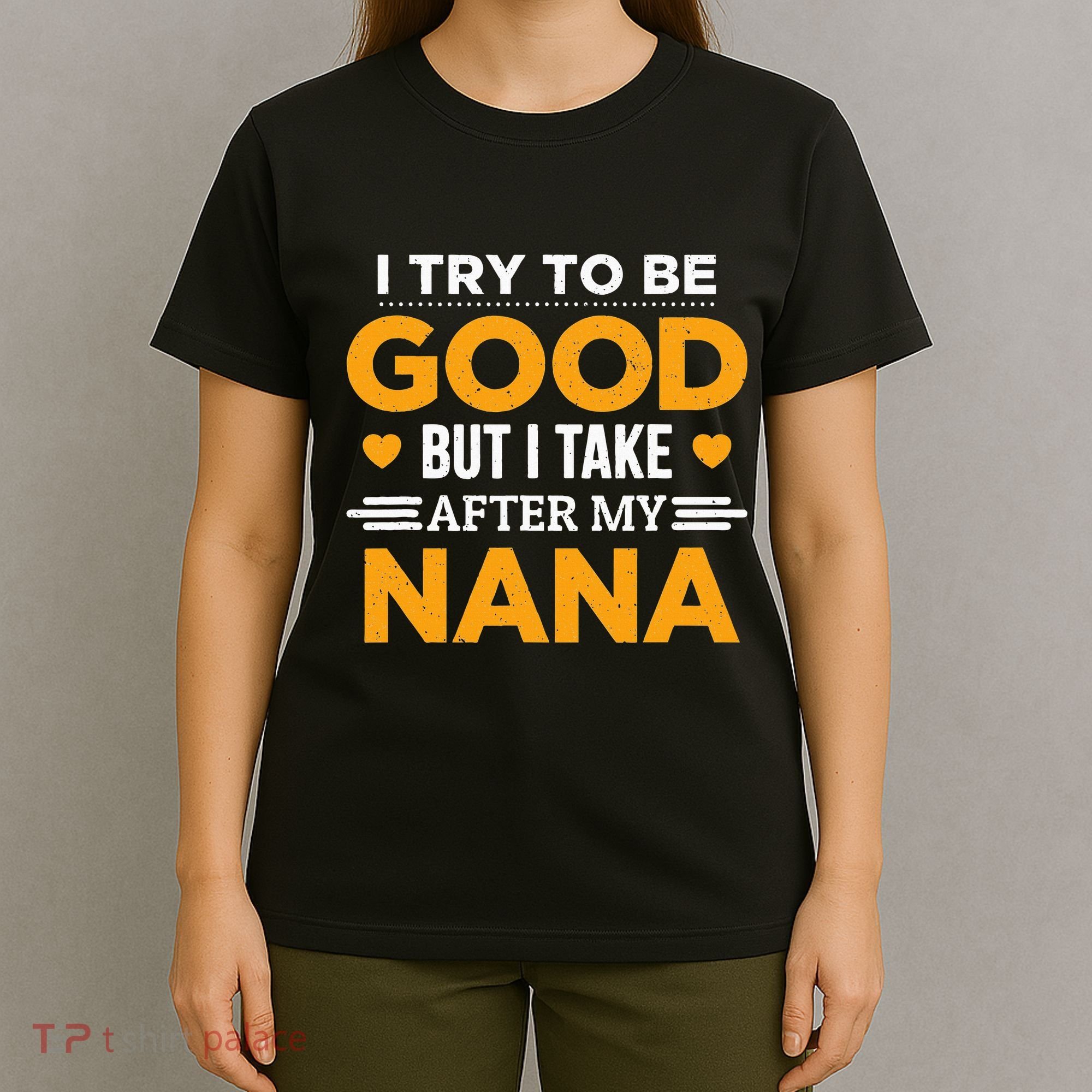 I Try To Be Good But I Take After My Nana Family Gift T-Shirt