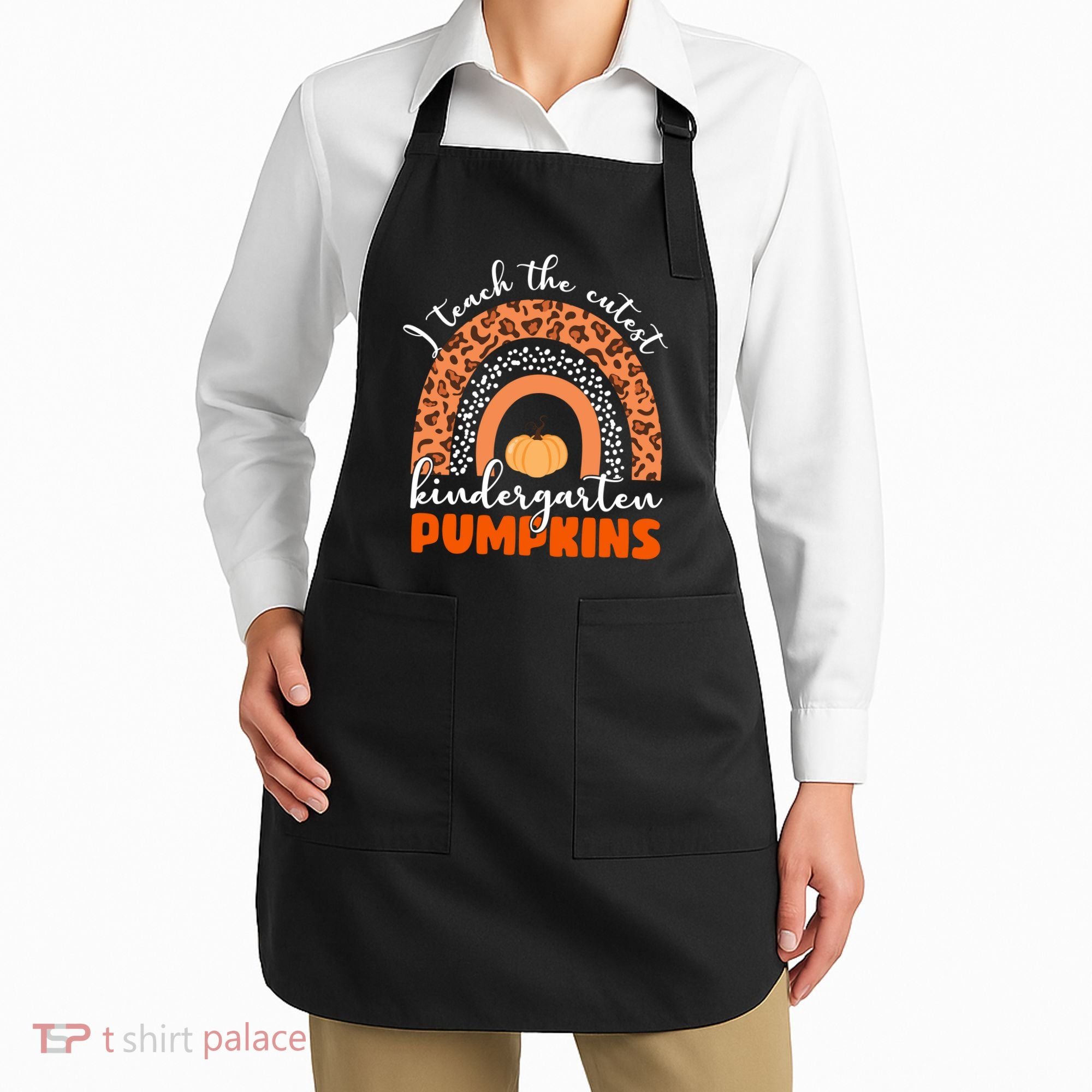 I Teach The Cutest Kindergarten Pumpkins Apron