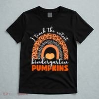 I Teach The Cutest Kindergarten Pumpkins T-Shirt thumb 5